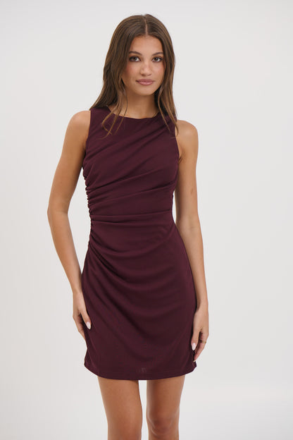 Avalee Mini Dress Plum - FINAL SALE