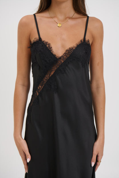Blair Lace Midi Dress Black - FINAL SALE