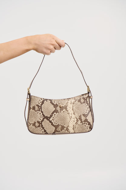 Lilu Shoulder Bag Natural Snake
