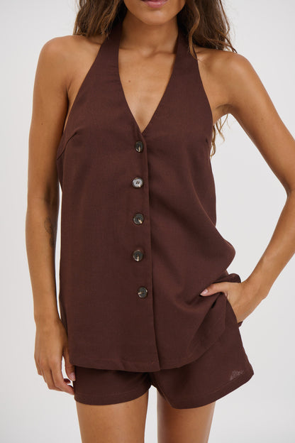 Koa Vest Chocolate - FINAL SALE