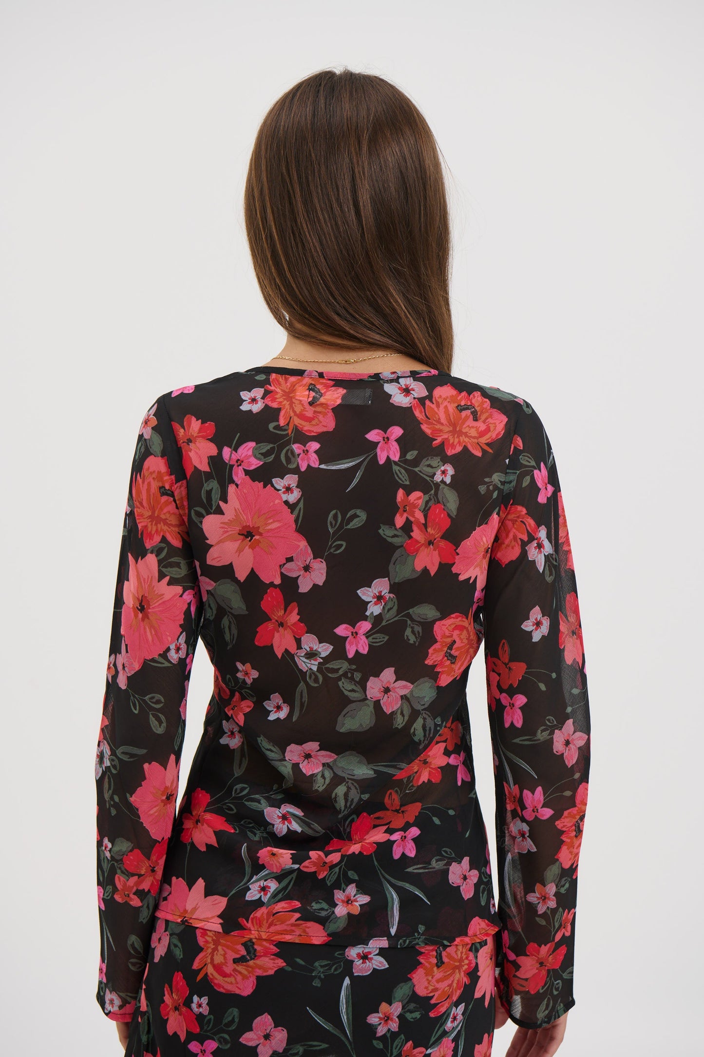 Ingrid Top Black Floral - FINAL SALE