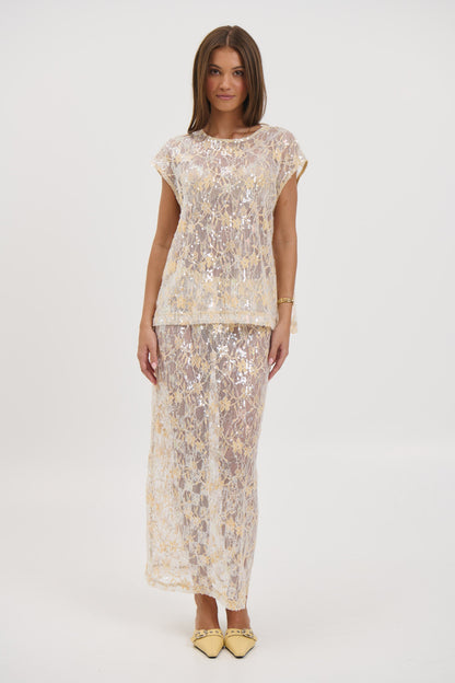 Fern Skirt Gold - FINAL SALE
