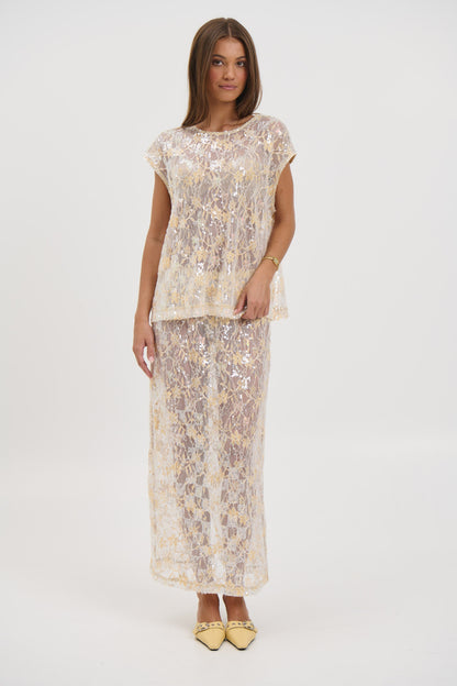 Fern Skirt Gold - FINAL SALE