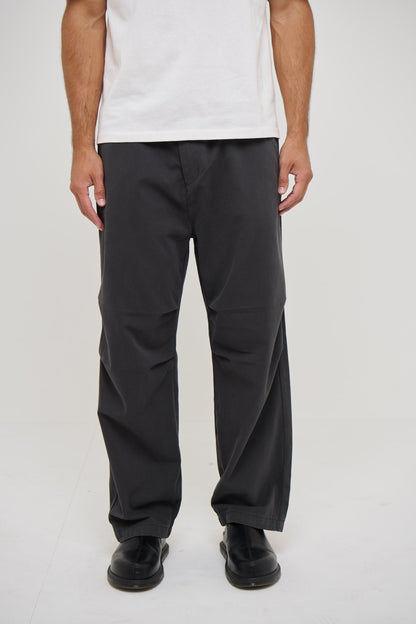 Baggy Knee Pleat Pant Charcoal - FINAL SALE
