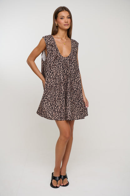Eden Mini Dress Leopard