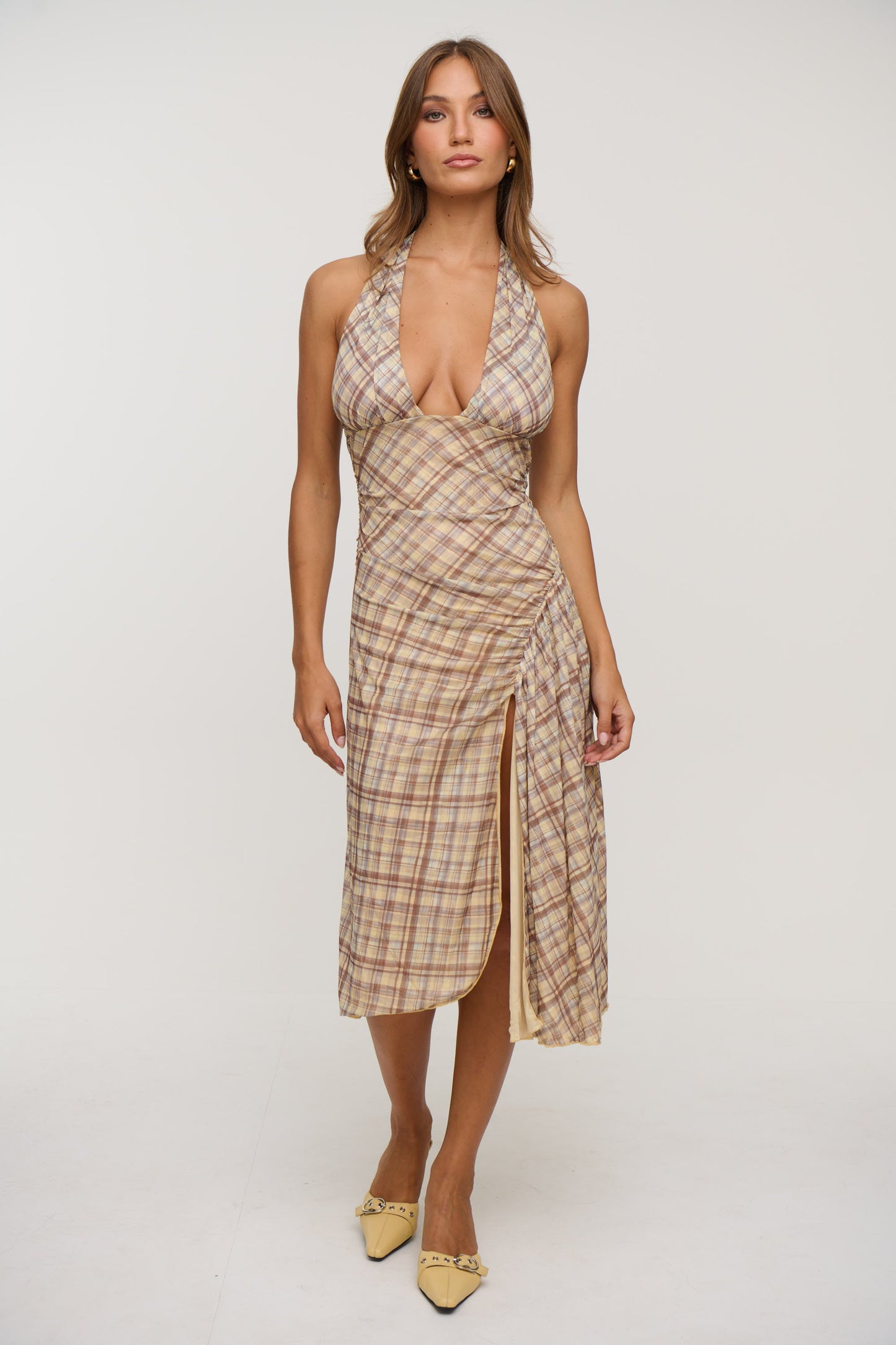 Agnes Dress Maple Plaid