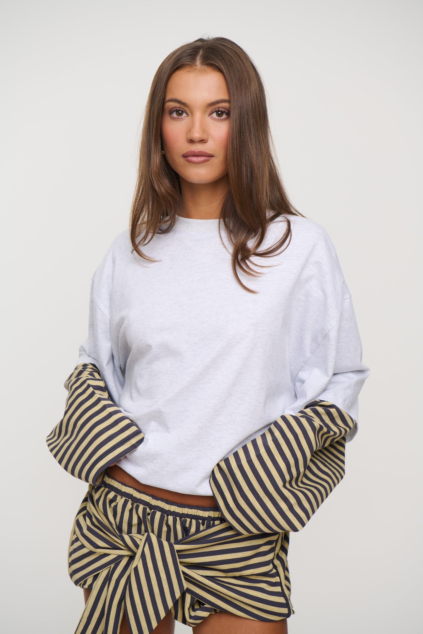 Bottega Shirt Beige Stripe