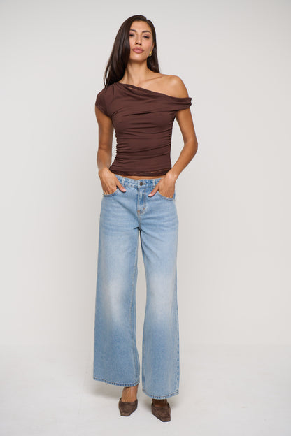 Belle Lace Top Chocolate