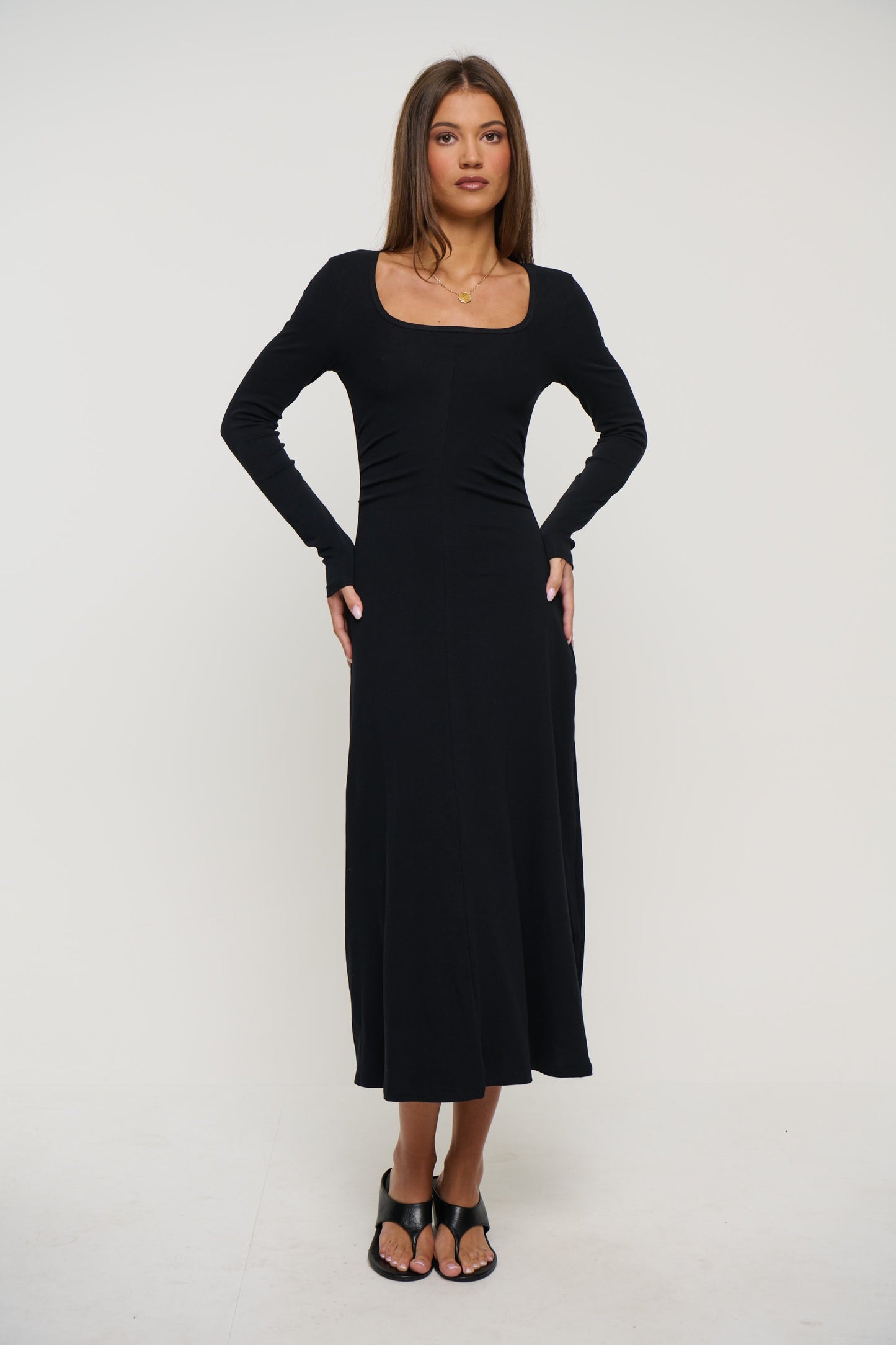 Alma Long Sleeve Dress Black