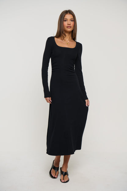 Alma Long Sleeve Dress Black