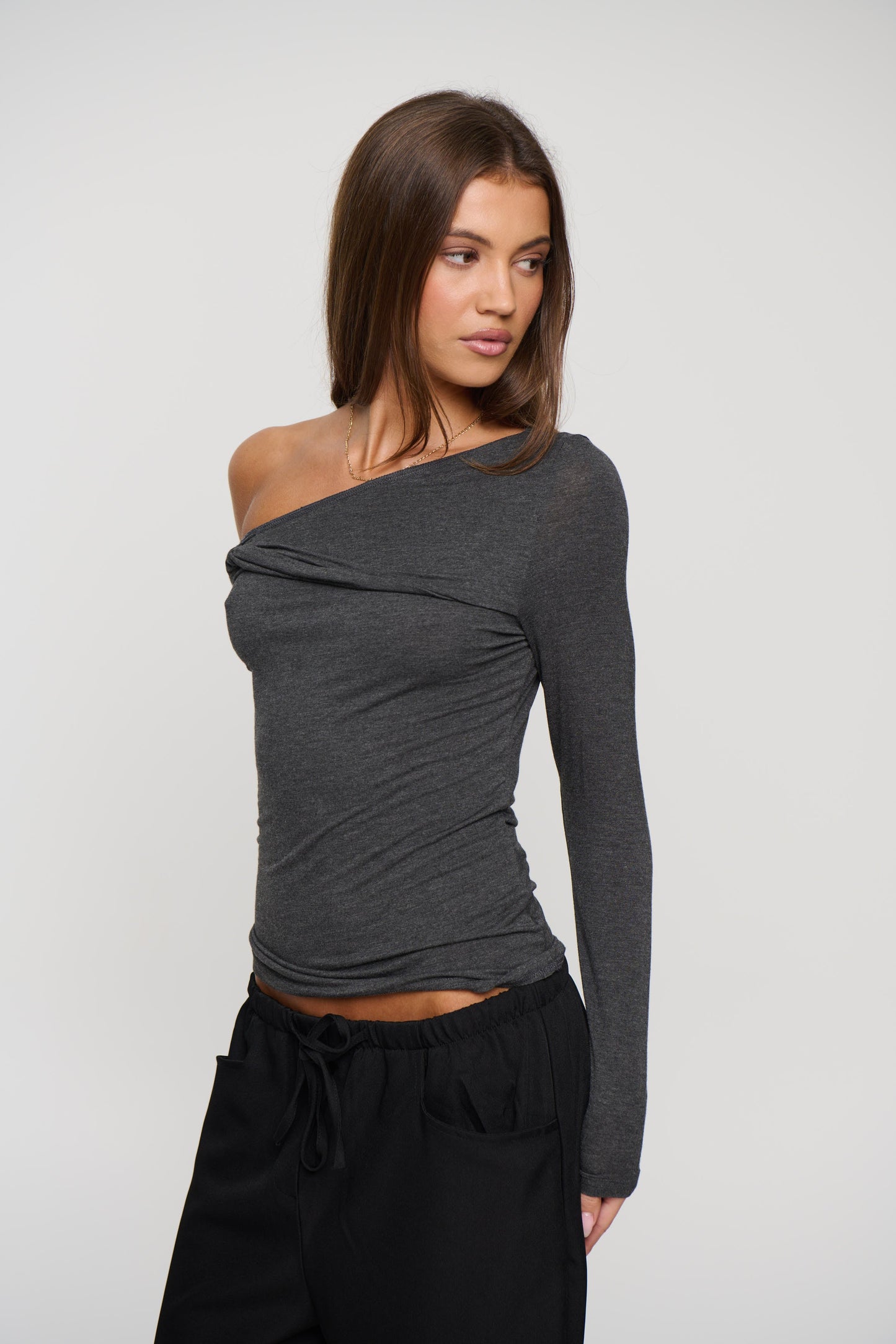 Georgia Long Sleeve Dark Grey