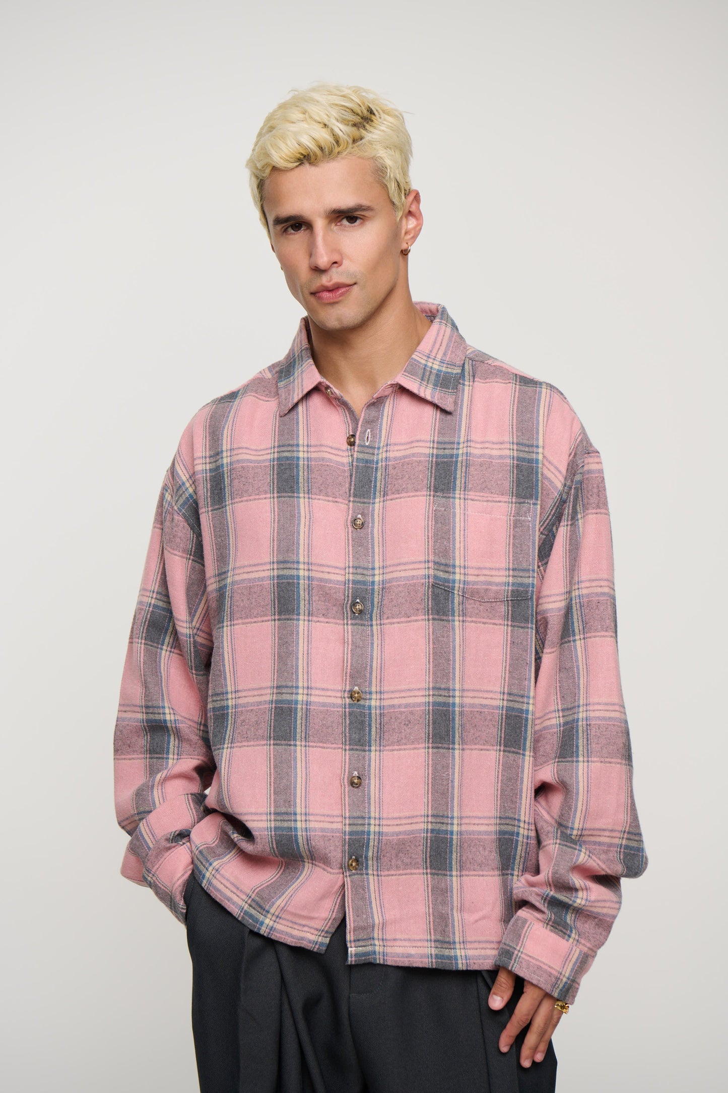 Brooklyn Check Shirt Salmon