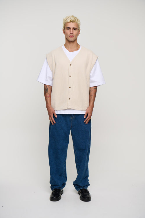 Cassius Knitted Vest Sand