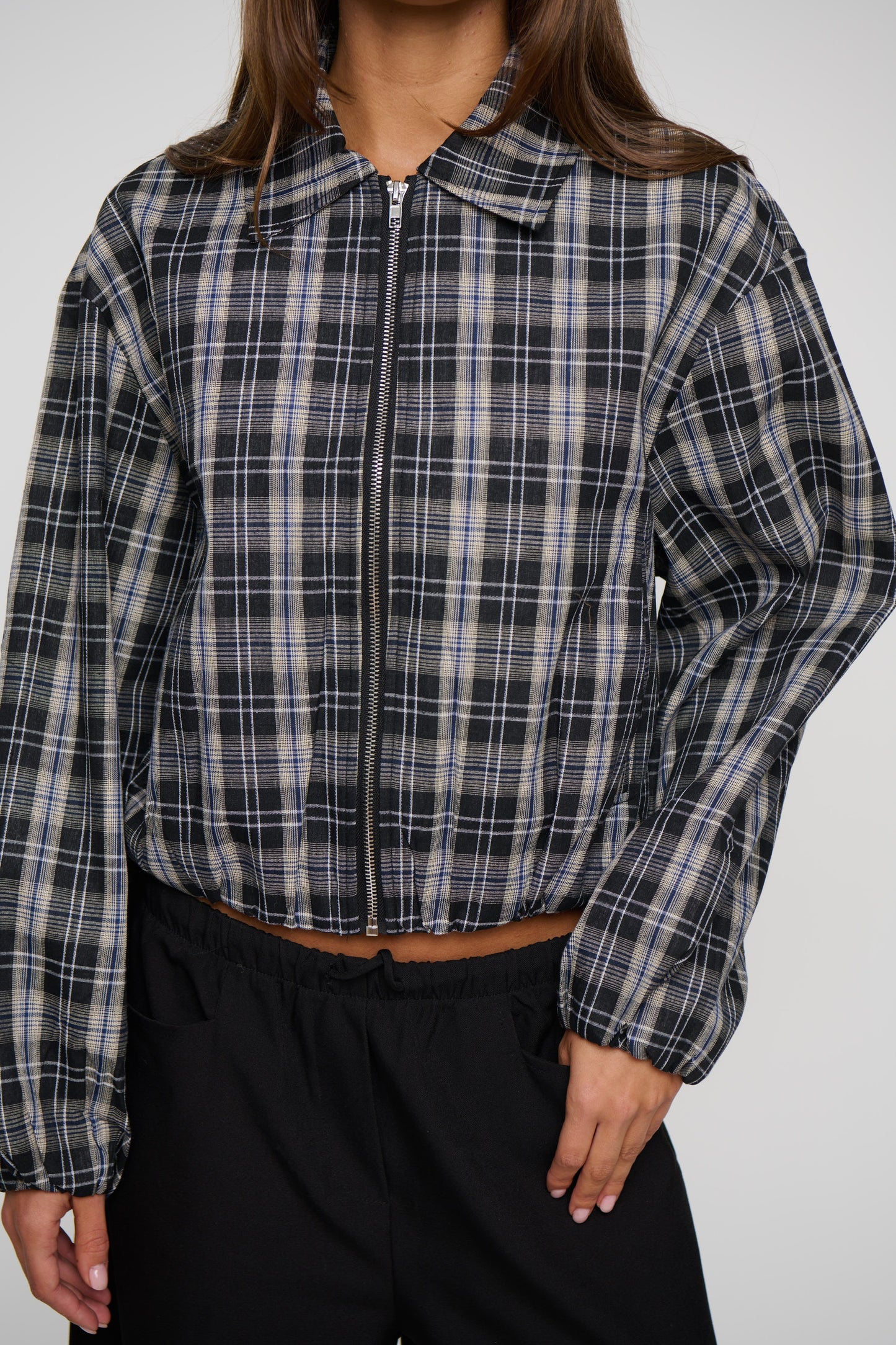 Alix Bomber Plaid
