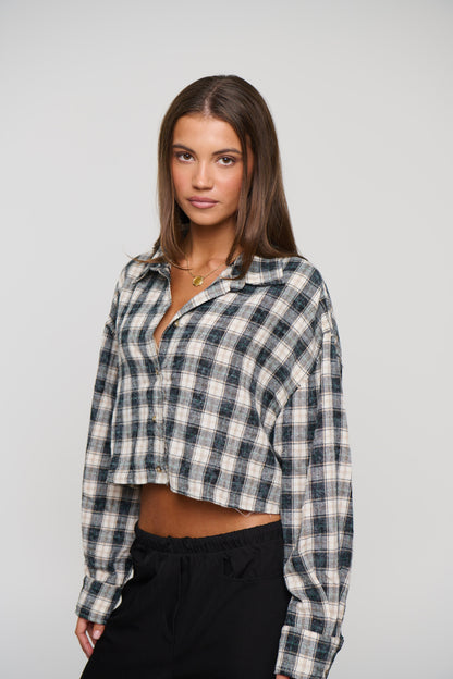 Kade Shirt Stone Plaid