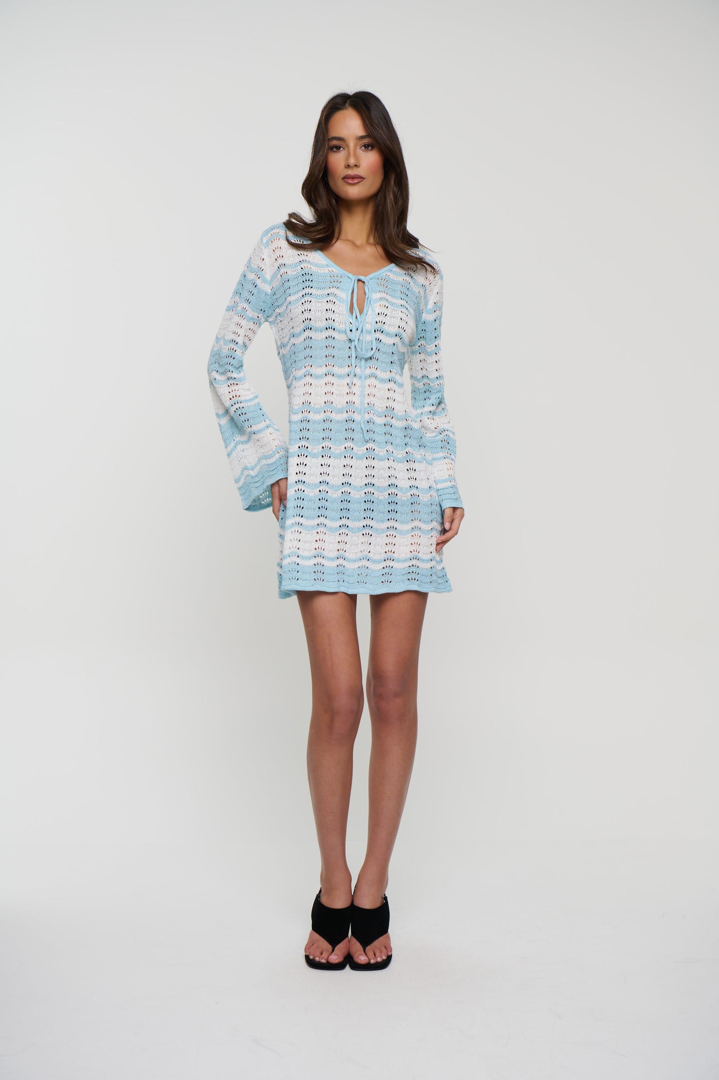 Aria Mini Dress Powder Blue