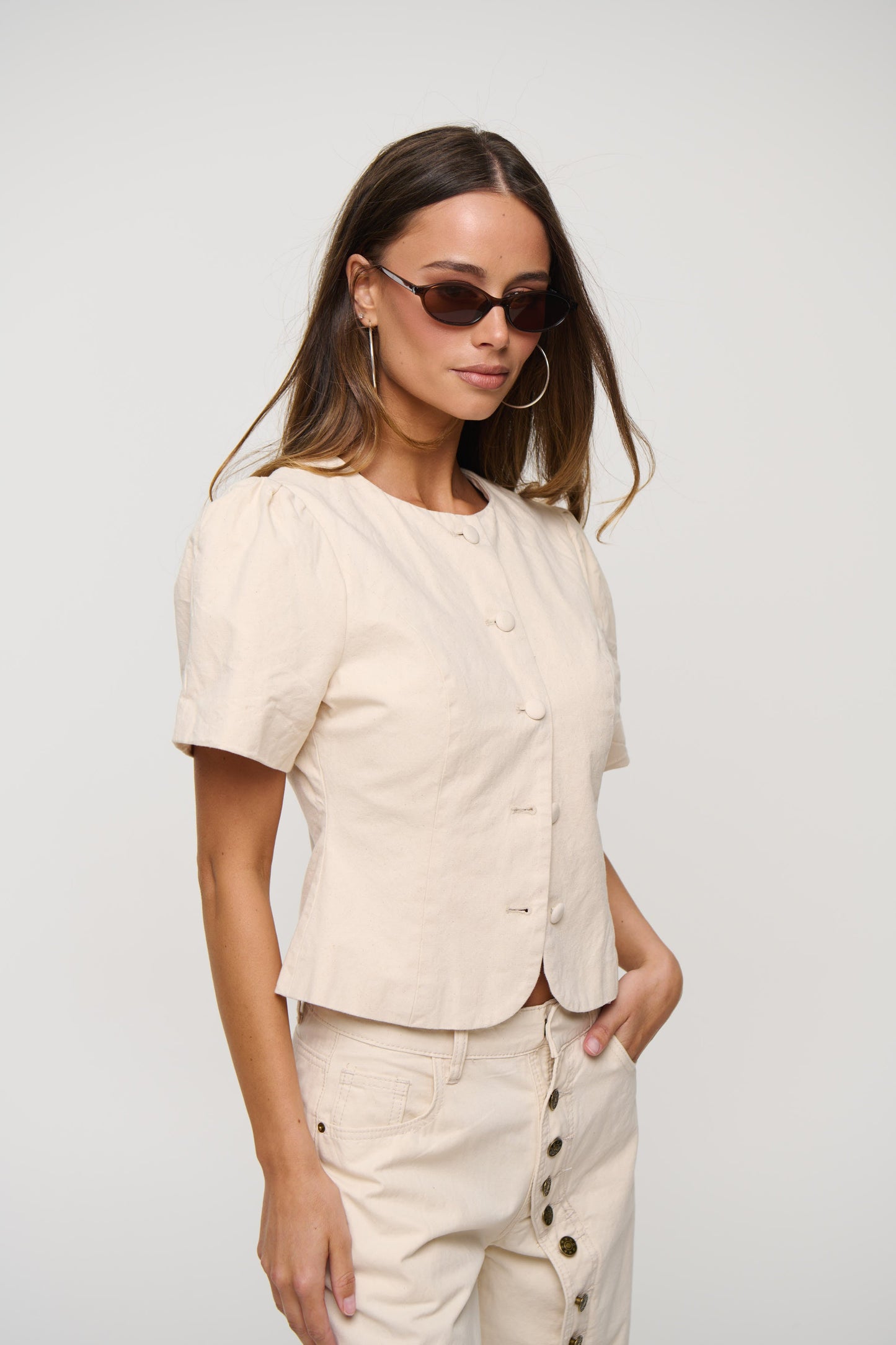 Femme Blouse Beige