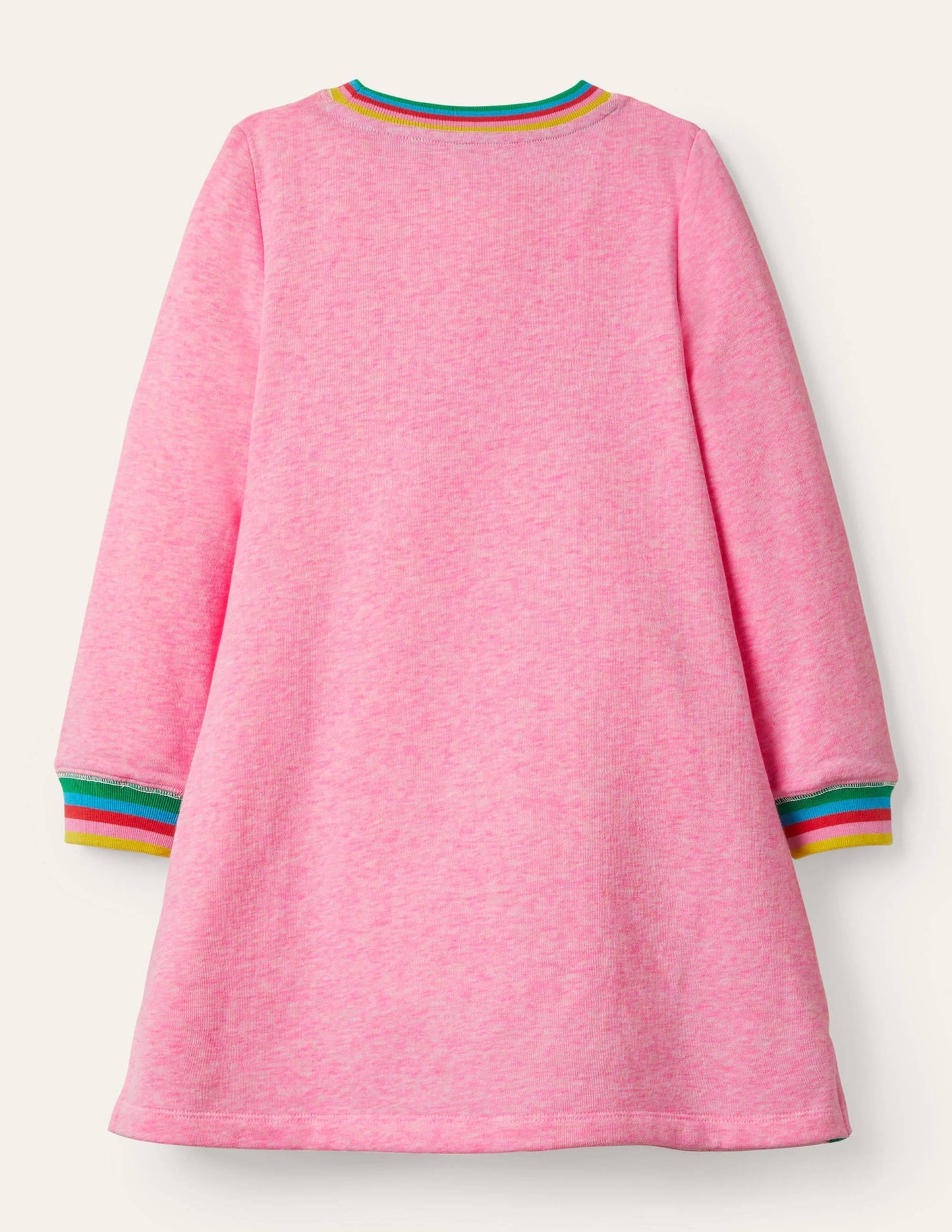 Appliqué Sweatshirt Dress-Bright Petal Pink Friends