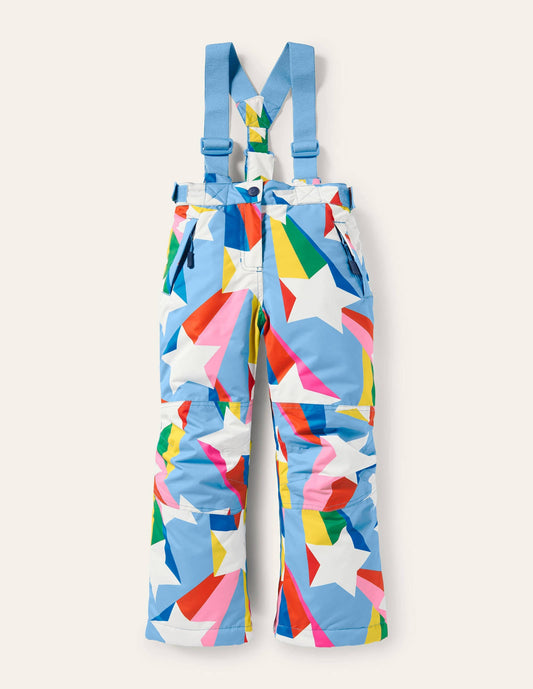 All-Weather Waterproof Pants-Surfboard Blue Rainbow Star