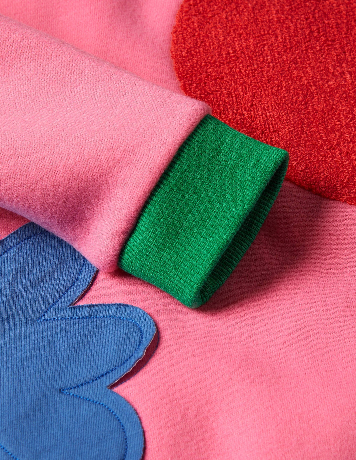 Appliqué Sweatshirt-Bright Petal Pink Heart