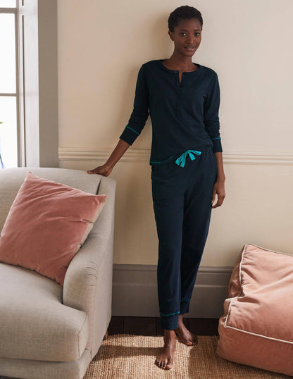 Alba Jersey Pajama Top-Navy