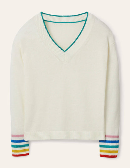 Bamburgh Relaxed Sweater-Ivory