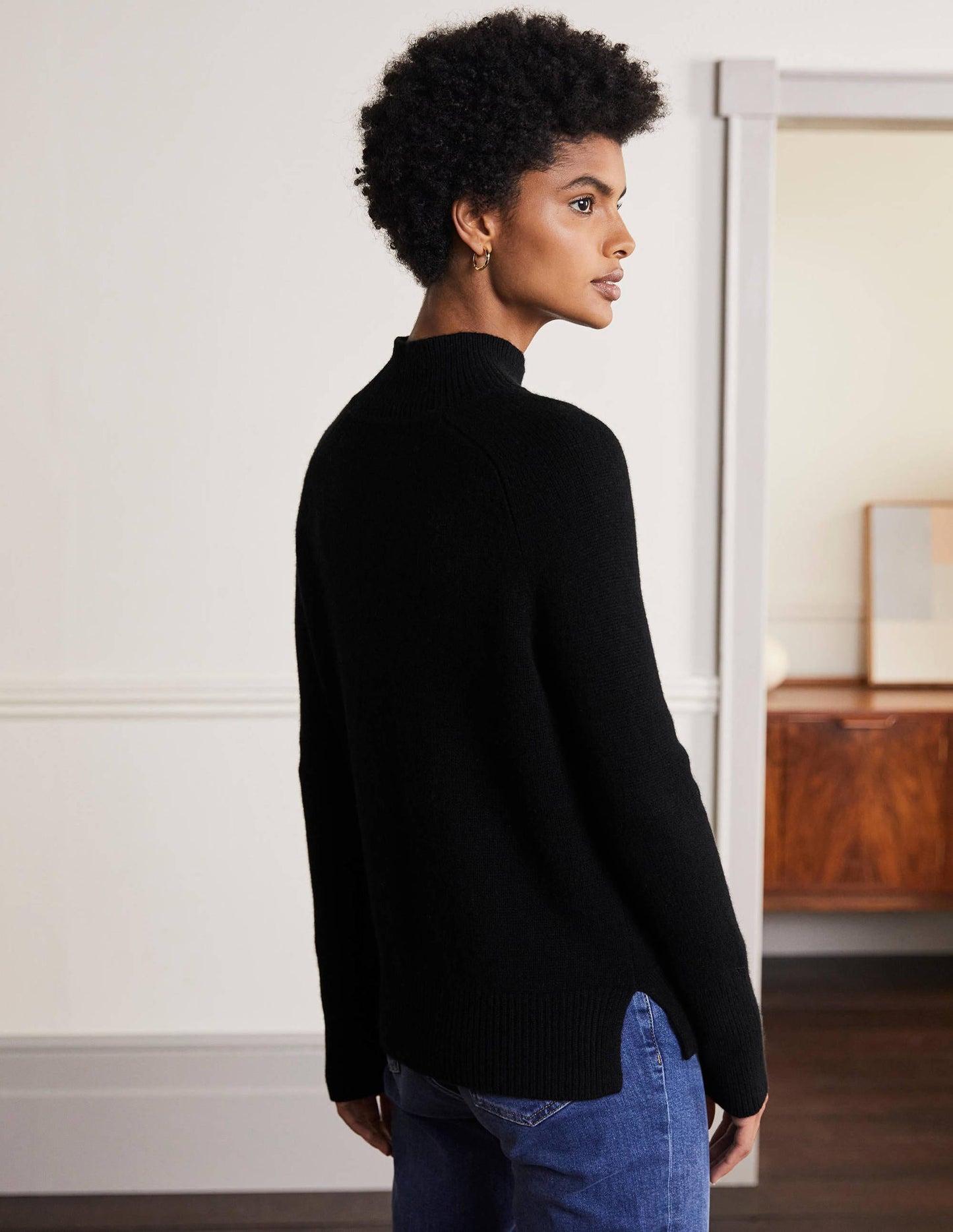 Anna Cashmere Sweater-Black