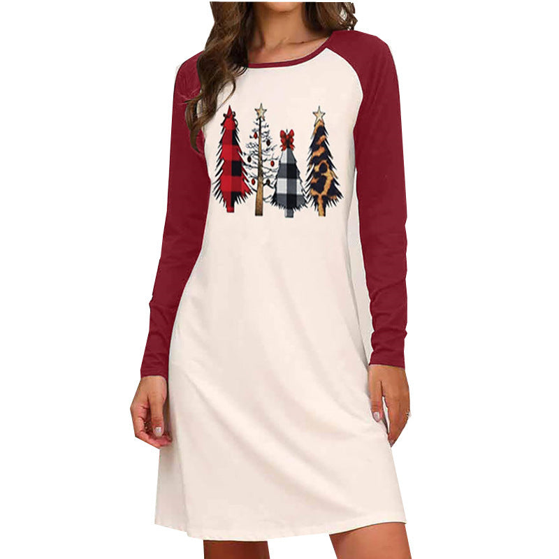 Beth Dutton Wardrobe Autumn Long Sleeve Dress Christmas Printed Maxi Dress