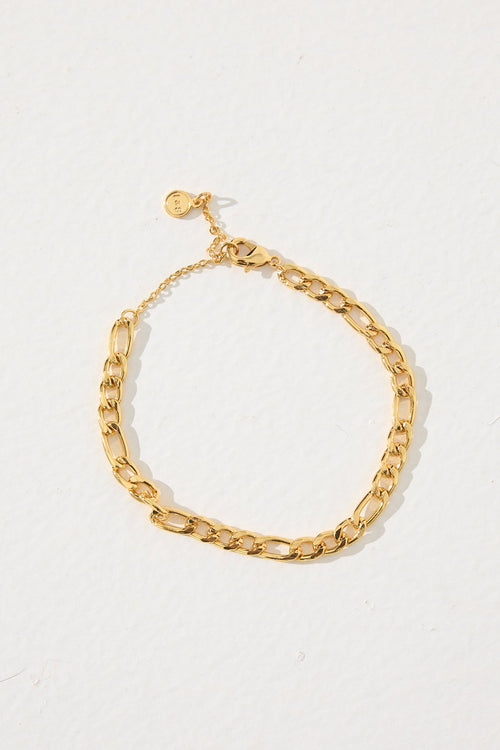 Figaro Chain Bracelet Gold Plated