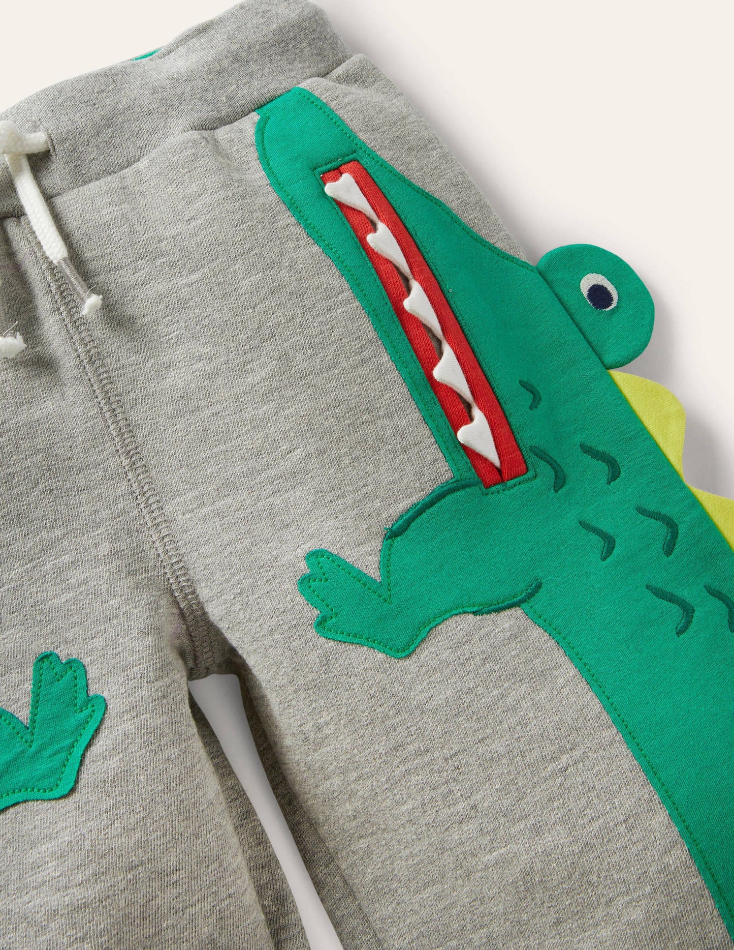 Appliqué Jersey Baggies-Grey Marl Crocodile
