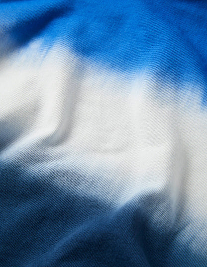 Appliqué Scene Sweatshirt-Blue Dip Dye