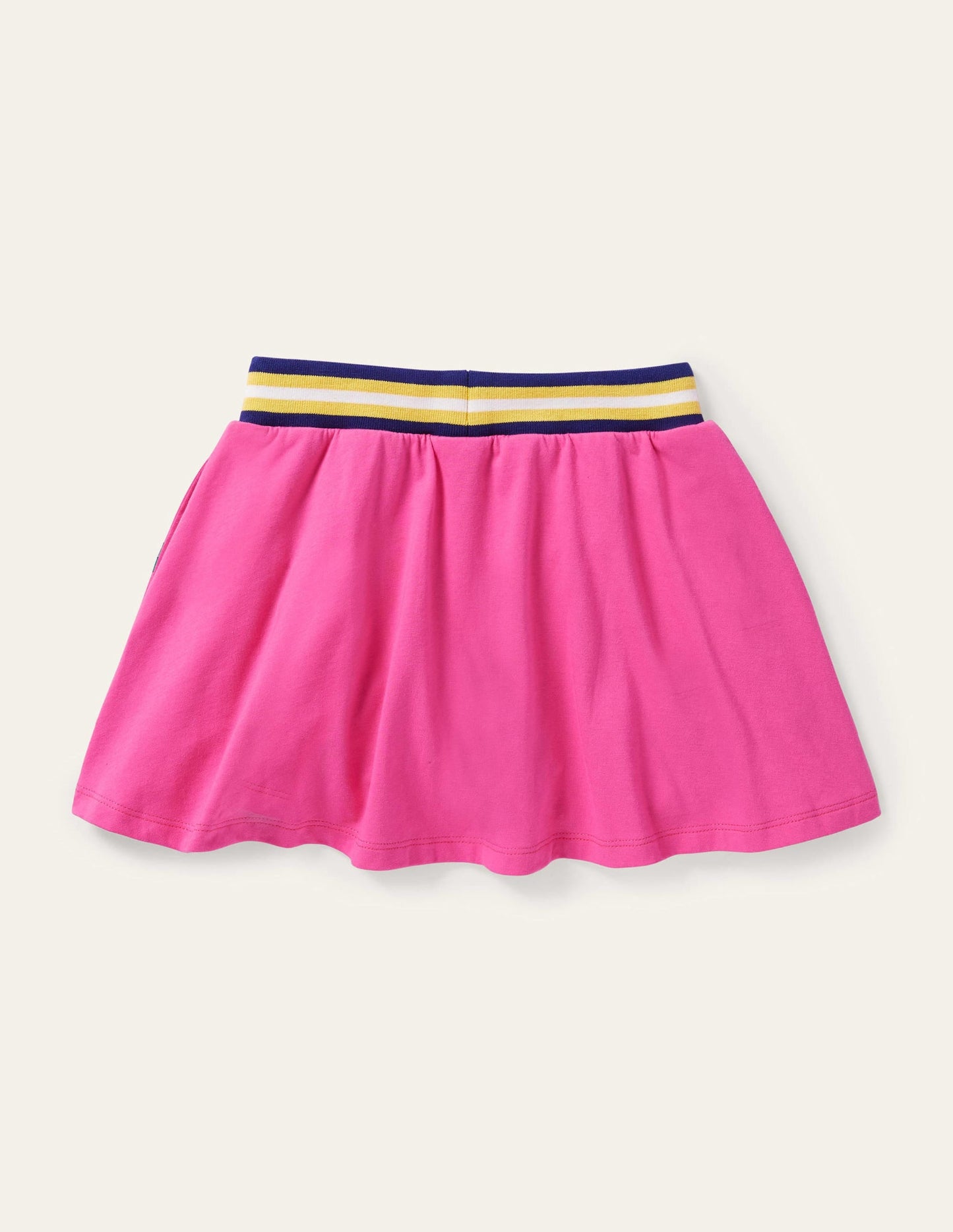 Applique Jersey Skort-Bright Petal Pink Sloth