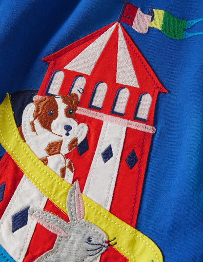 Animal Appliqué T-shirt-Bluebell Blue Carnival Slide