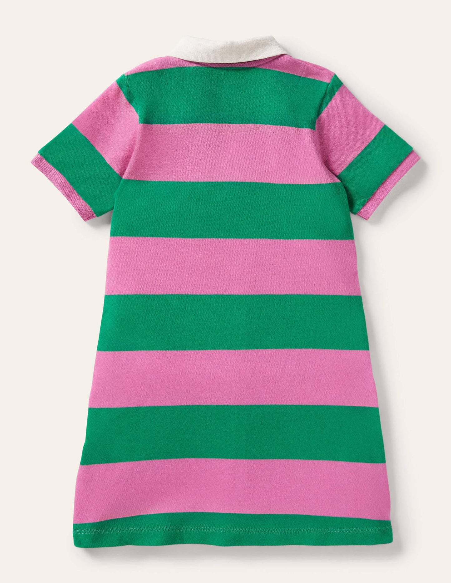 Appliqué Polo Dress-Green Pepper/Pink Horse