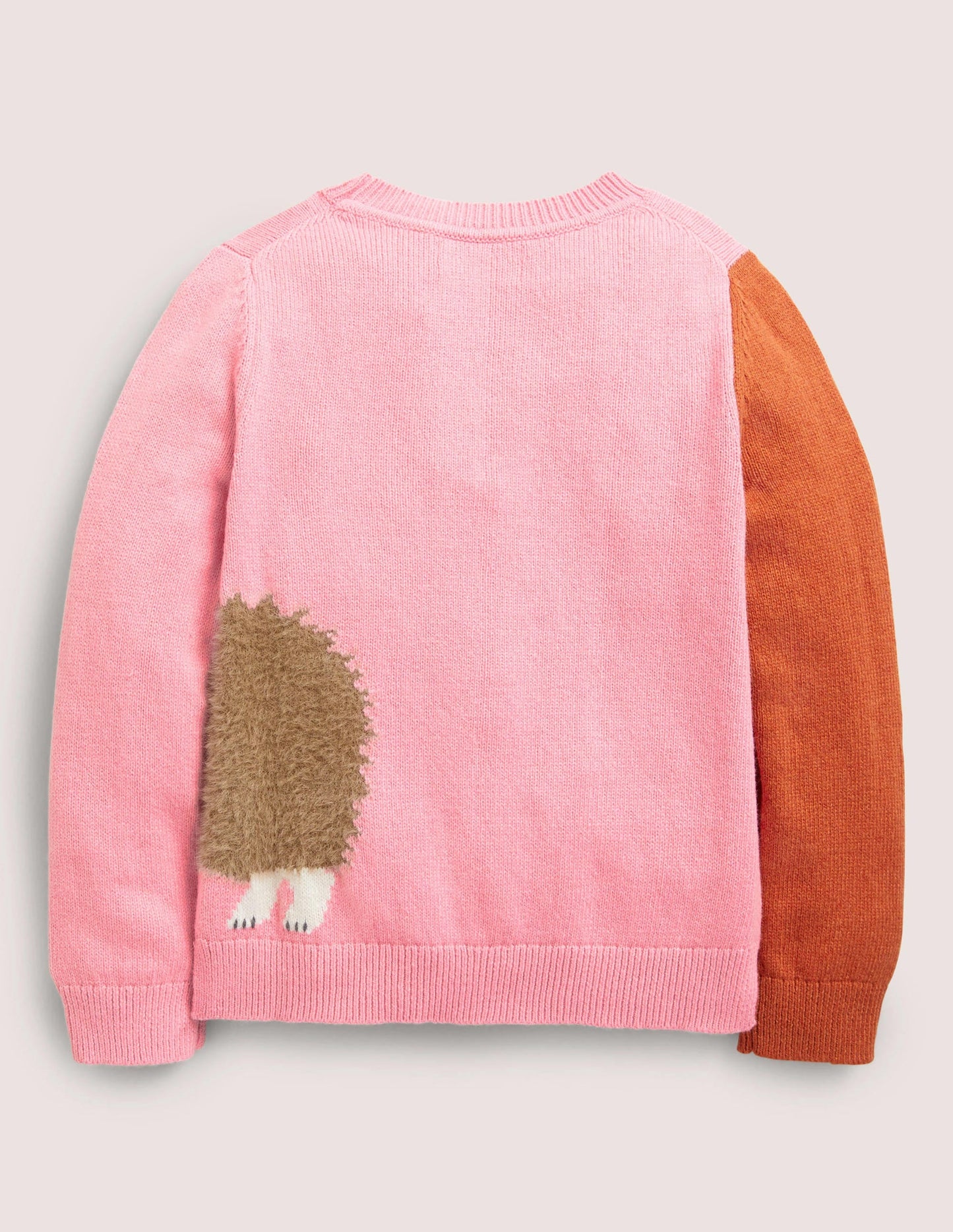 Animal Sleeve Sweater-Formica Pink Fox