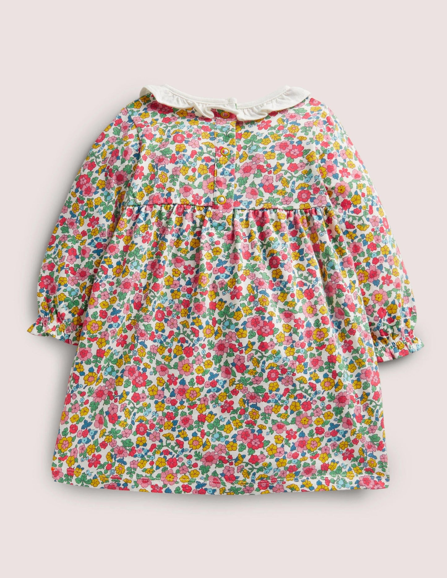Appliqué Jersey Dress-Vintage Flowerbed Chicken