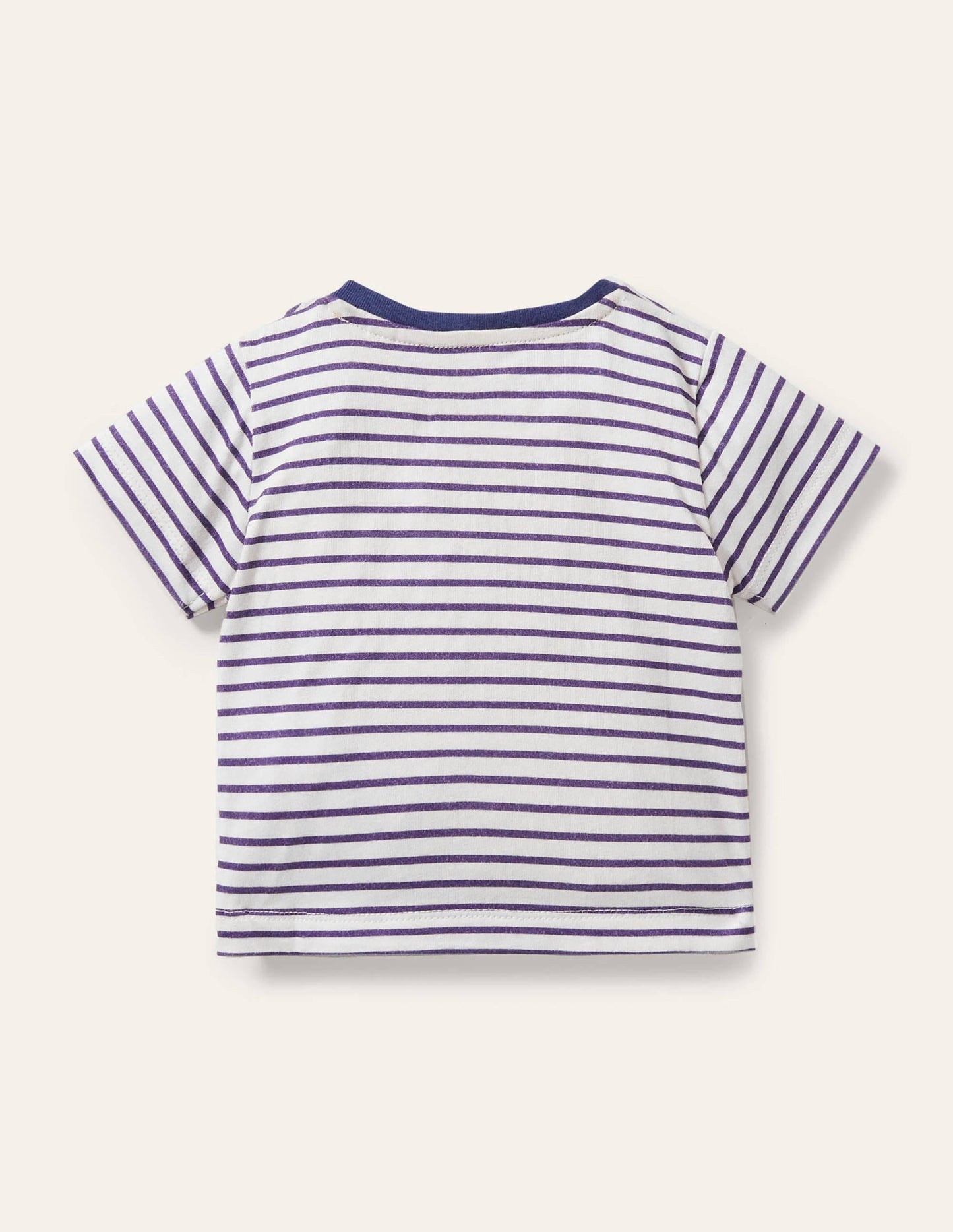 Appliqué Breton T-shirt-Ivory/Starboard Ice cream