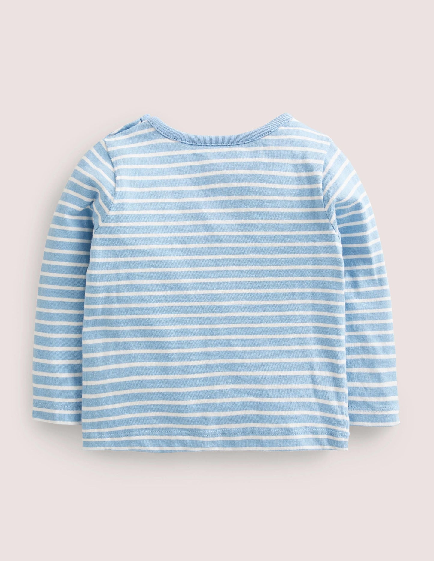 Appliqué Christmas T-shirt-Dusty Blue/Ivory Bunny