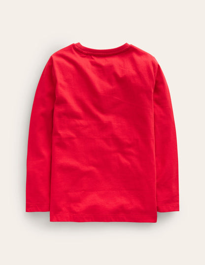 Animal Appliqué T-shirt-Rockabilly Red Festive Friends