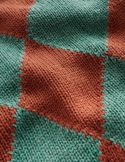 Argyle Sweater-Green Smoke