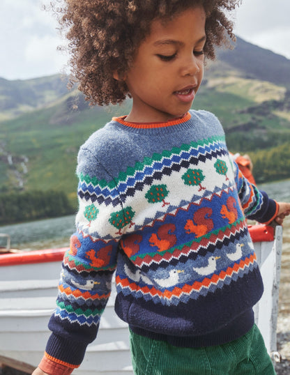 All Over Fair Isle Sweater-Multi Nature Fair Isle