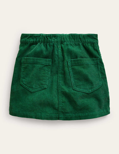 A-Line Mini Skirt-Deep Green