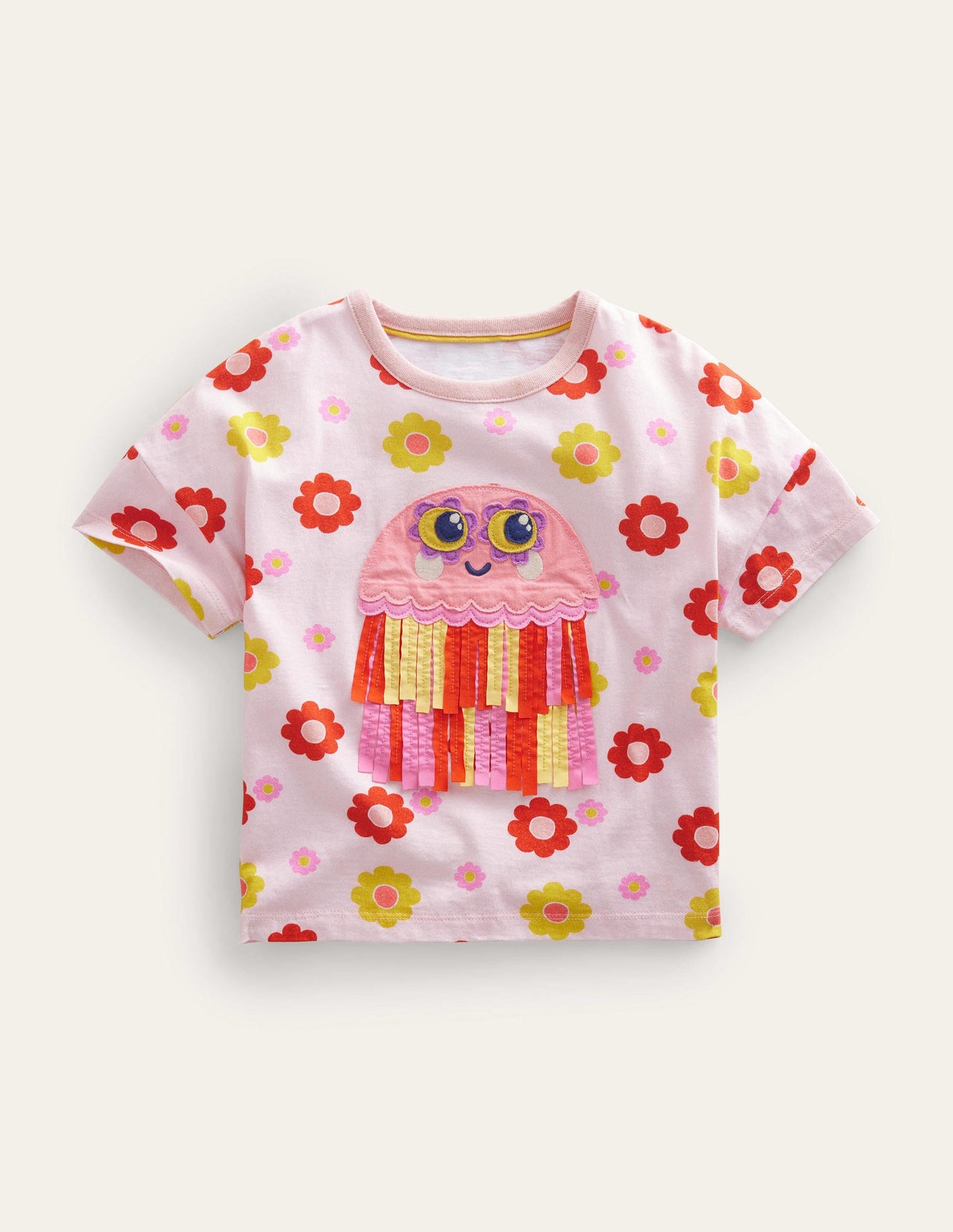 Appliqué Flutter Jellyfish Top-Fire Red Jellyfish