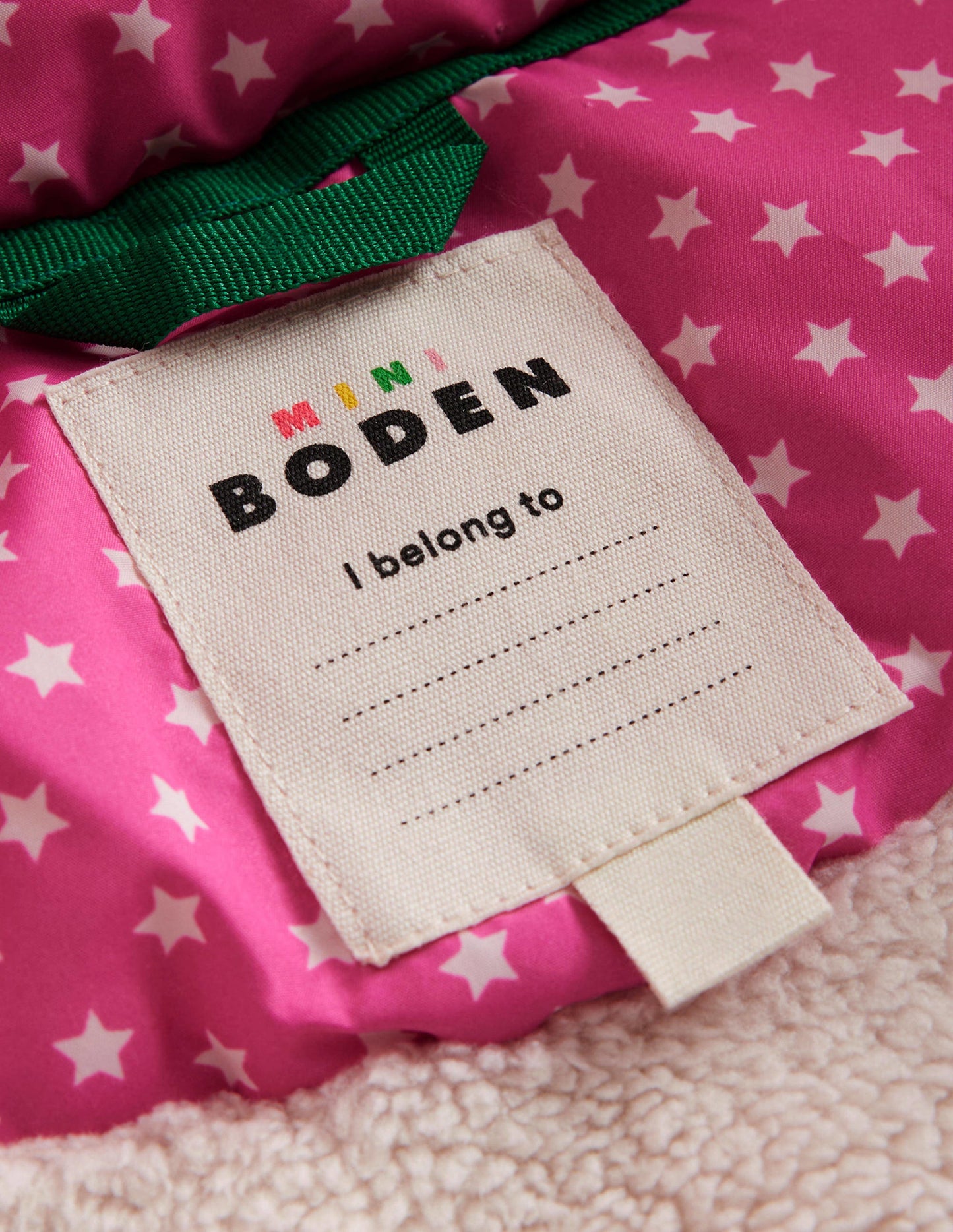 2-in-1 Padded Coat-Mid Pink Tiny Stars