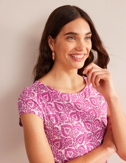 Amelie Jersey Dress-Phlox Pink, Oak Terrace