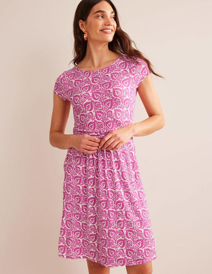 Amelie Jersey Dress-Phlox Pink, Oak Terrace
