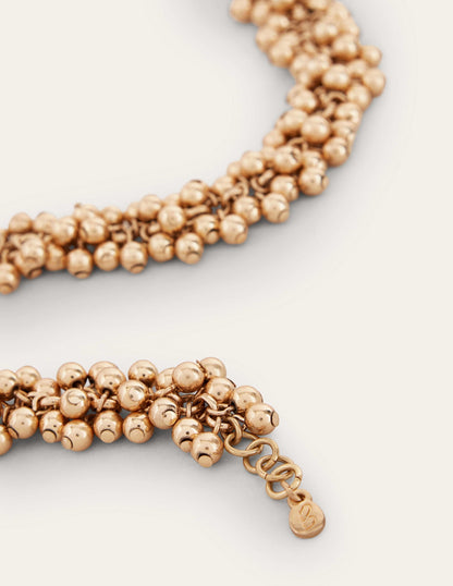 Beaded Necklace-Gold