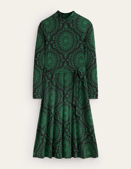 Alberta Jersey Midi Dress-Amazon Green, Artizan Geo