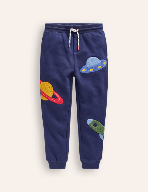 Appliqué Sweatpants-College Navy