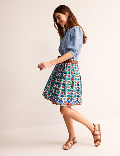Ada Linen Top-Chambray